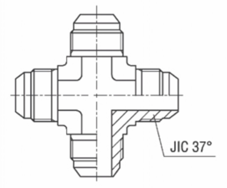 Adaptador Cruzeta Macho JIC 37°