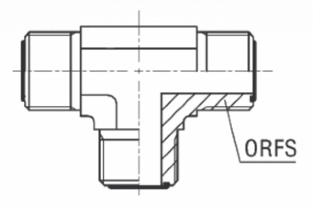 Adaptador Tee Macho ORFS
