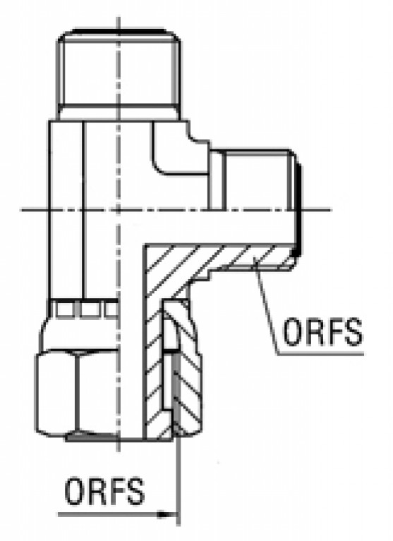 Adaptador Tee Lateral Fêmea ORFS x Macho ORFS