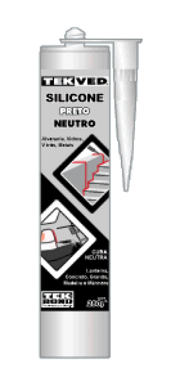 Silicone Neutro Preto 280G