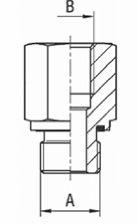 Adaptador Reto Macho BSPP x Fêmea BSPP com ED