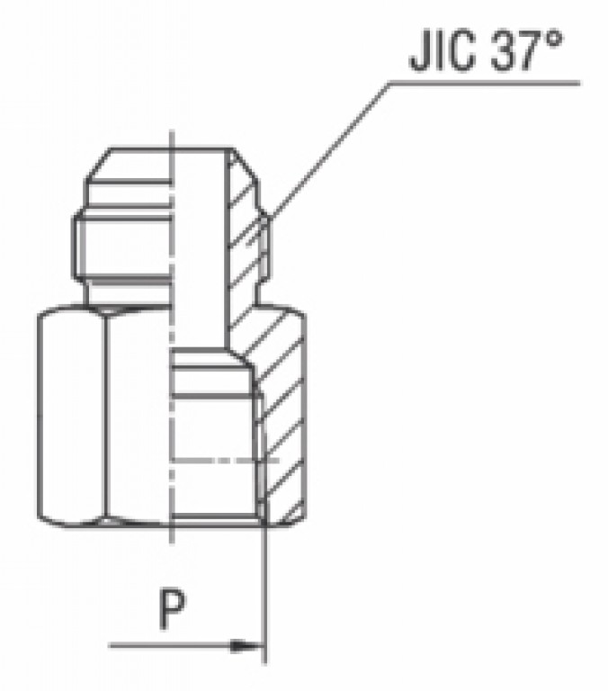 Adaptador Reto Fêmea NPTF x Macho JIC 37°