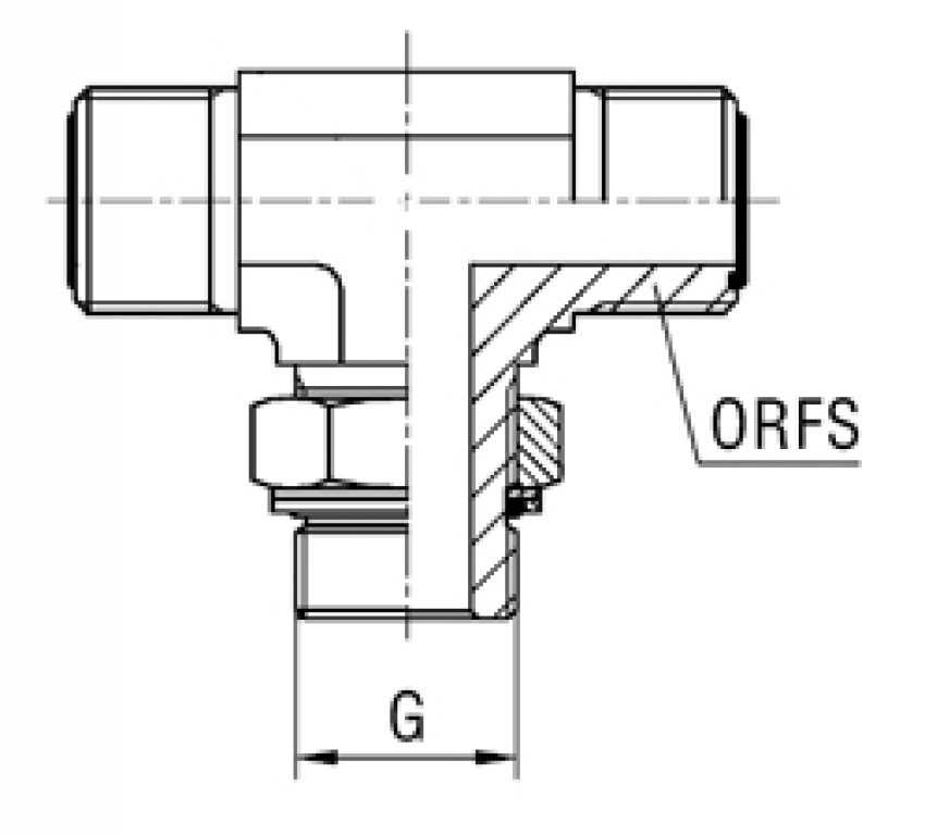 Adaptador Tee Central Macho Orientável BSPP