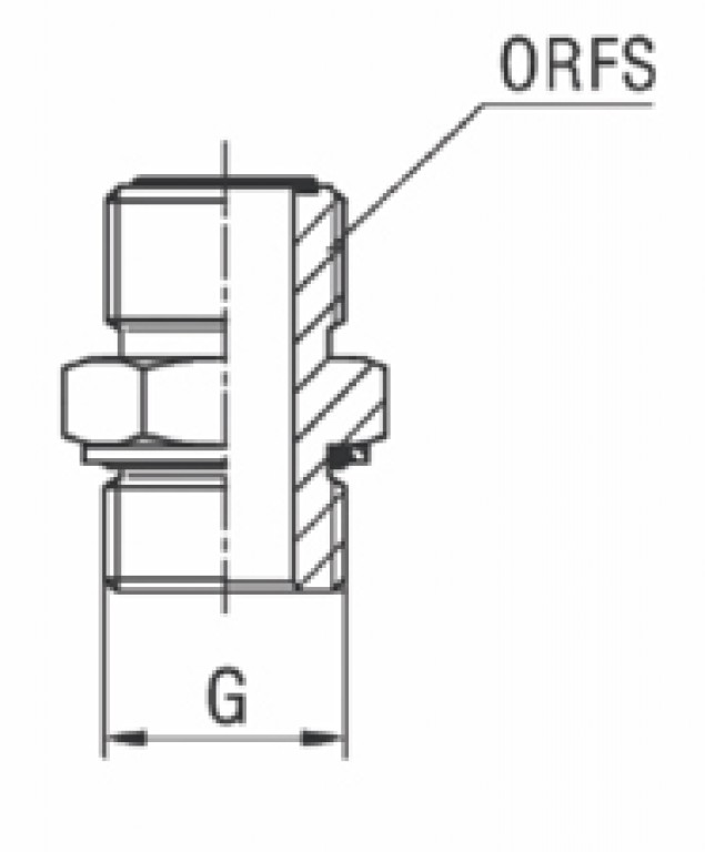Adaptador Reto Macho BSPP com O'ring x Macho ORFS